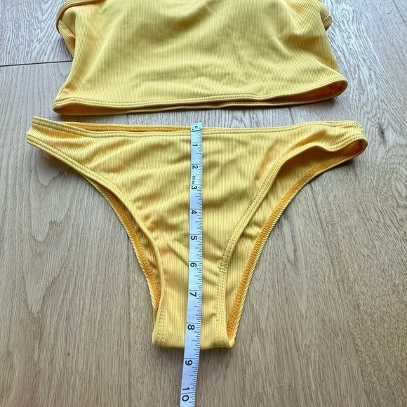 NEW  3piece Solid Bikini Swimsuit & Ditsy Floral Beach Skirt - Picture 10 of 12